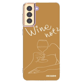 Picasee διαφανής θήκη σιλικόνης Samsung Galaxy S21+ 5G G996F - Wine not