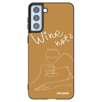Picasee Μαύρη θήκη σιλικόνης για Samsung Galaxy S21+ 5G G996F - Wine not