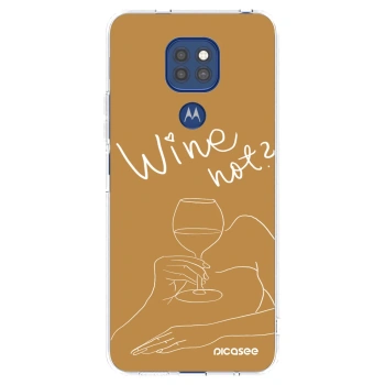 Picasee διαφανής θήκη σιλικόνης Motorola Moto G9 Play - Wine not