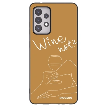 Picasee Μαύρη θήκη σιλικόνης για Samsung Galaxy A52 5G A525F - Wine not
