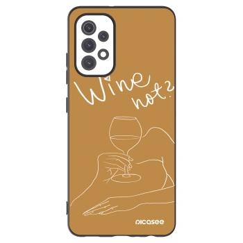 Picasee Μαύρη θήκη σιλικόνης για Samsung Galaxy A32 5G A326B - Wine not