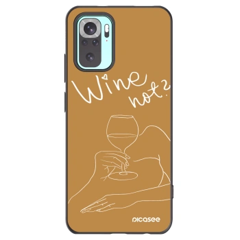 Picasee Μαύρη θήκη σιλικόνης για Xiaomi Redmi Note 10 Pro - Wine not