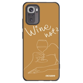 Picasee Μαύρη θήκη σιλικόνης για Xiaomi Redmi Note 10S - Wine not