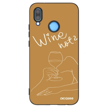 Picasee Μαύρη θήκη σιλικόνης για Huawei P20 Lite - Wine not