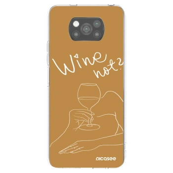 Picasee Μαύρη θήκη σιλικόνης για Xiaomi Poco X3 Pro - Wine not