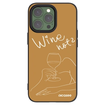 Picasee Μαύρη θήκη σιλικόνης για Apple iPhone 13 Pro - Wine not