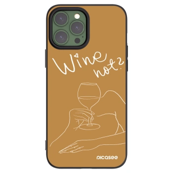 Picasee Μαύρη θήκη σιλικόνης για Apple iPhone 13 Pro Max - Wine not