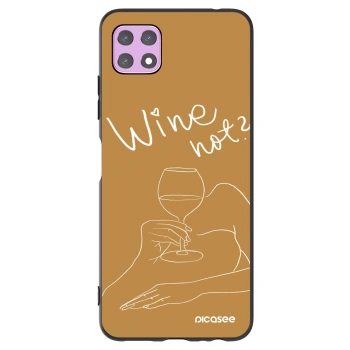 Picasee Μαύρη θήκη σιλικόνης για Samsung Galaxy A22 A226B 5G - Wine not