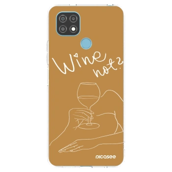 Picasee διαφανής θήκη σιλικόνης Realme C21 - Wine not