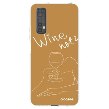 Picasee διαφανής θήκη σιλικόνης Realme 7 - Wine not