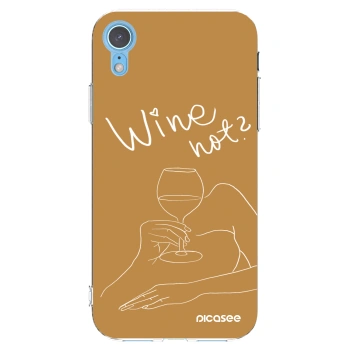 Picasee διαφανής θήκη σιλικόνης Apple iPhone XR - Wine not