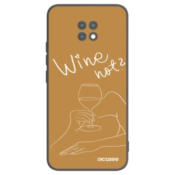 Picasee Μαύρη θήκη σιλικόνης για Xiaomi Redmi Note 9T - Wine not