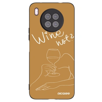 Picasee Μαύρη θήκη σιλικόνης για Huawei Nova 8i - Wine not