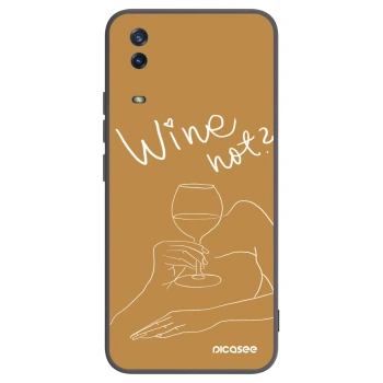 Picasee Μαύρη θήκη σιλικόνης για Vivo Y11s - Wine not