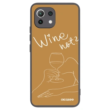 Picasee Μαύρη θήκη σιλικόνης για Xiaomi 11 Lite 5G NE - Wine not