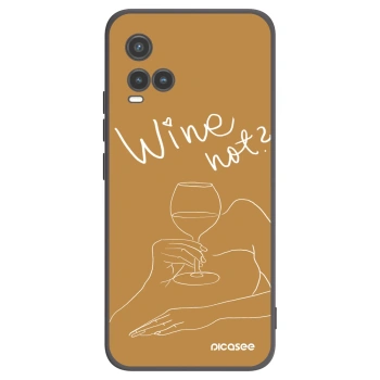 Picasee Μαύρη θήκη σιλικόνης για Vivo Y33s - Wine not