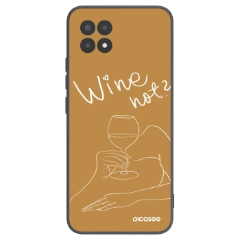 Picasee Μαύρη θήκη σιλικόνης για Realme 8i - Wine not