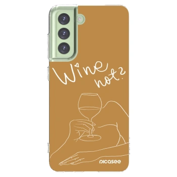 Picasee διαφανής θήκη σιλικόνης Samsung Galaxy S21 FE 5G - Wine not