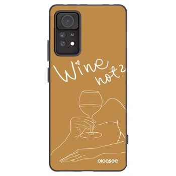 Picasee Μαύρη θήκη σιλικόνης για Xiaomi Redmi Note 11 Pro - Wine not
