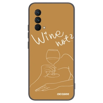 Picasee Μαύρη θήκη σιλικόνης για Realme GT Master Edition 5G - Wine not