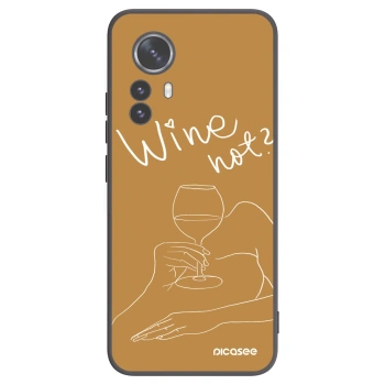 Picasee Μαύρη θήκη σιλικόνης για Xiaomi 12 Pro - Wine not