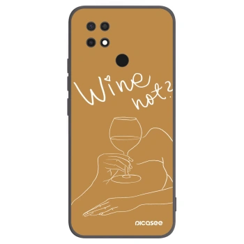 Picasee Μαύρη θήκη σιλικόνης για Xiaomi Redmi 10C - Wine not