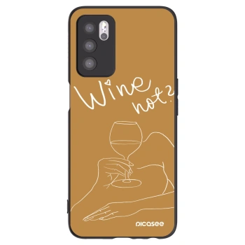 Picasee Μαύρη θήκη σιλικόνης για OPPO A16 - Wine not