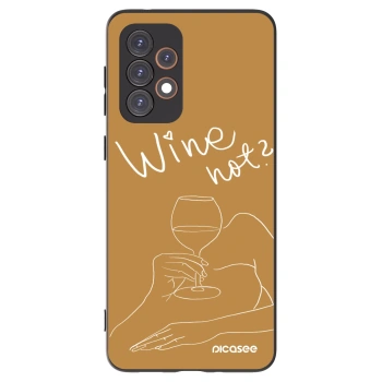 Picasee Μαύρη θήκη σιλικόνης για Samsung Galaxy A33 5G A336 - Wine not