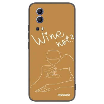 Picasee Μαύρη θήκη σιλικόνης για Vivo Y52 5G - Wine not