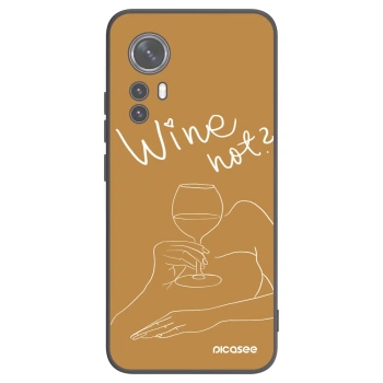 Picasee Μαύρη θήκη σιλικόνης για Xiaomi 12X - Wine not