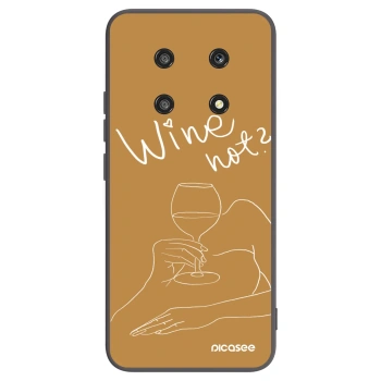 Picasee Μαύρη θήκη σιλικόνης για Honor Magic4 Lite 5G - Wine not