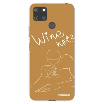 Picasee διαφανής θήκη σιλικόνης Realme C21Y - Wine not