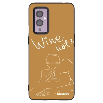Picasee Μαύρη θήκη σιλικόνης για OnePlus 9 - Wine not