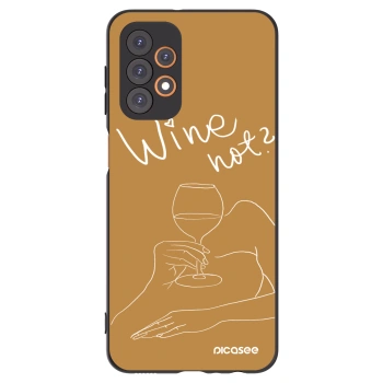 Picasee Μαύρη θήκη σιλικόνης για Samsung Galaxy A23 A236B 5G - Wine not