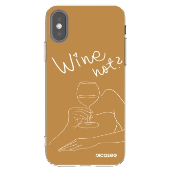 Picasee διαφανής θήκη σιλικόνης Apple iPhone X/XS - Wine not