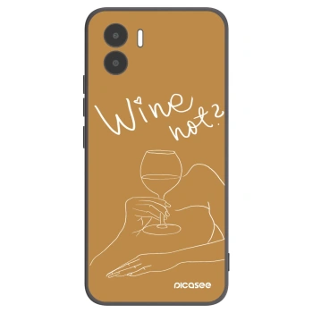 Picasee Μαύρη θήκη σιλικόνης για Xiaomi Redmi A1 - Wine not