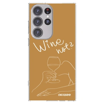 Picasee διαφανής θήκη σιλικόνης Samsung Galaxy S23 Ultra 5G - Wine not