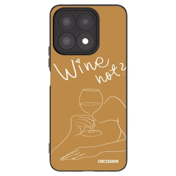 Picasee Μαύρη θήκη σιλικόνης για Honor X8a - Wine not