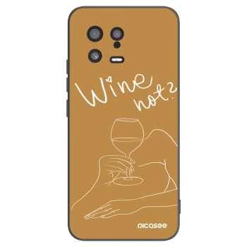 Picasee Μαύρη θήκη σιλικόνης για Xiaomi 13 - Wine not