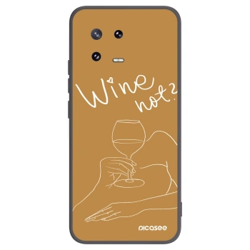 Picasee Μαύρη θήκη σιλικόνης για Xiaomi 13 Pro - Wine not