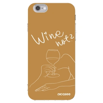 Picasee διαφανής θήκη σιλικόνης Apple iPhone 6/6S - Wine not