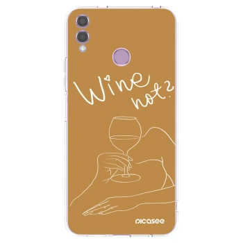 Picasee διαφανής θήκη σιλικόνης Honor 8X - Wine not