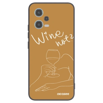 Picasee Μαύρη θήκη σιλικόνης για Xiaomi Redmi Note 12 5G - Wine not