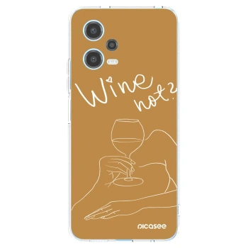 Picasee διαφανής θήκη σιλικόνης Xiaomi Redmi Note 12 5G - Wine not