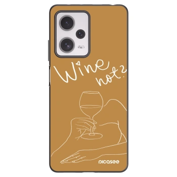 Picasee Μαύρη θήκη σιλικόνης για Xiaomi Redmi Note 12 Pro+ 5G - Wine not
