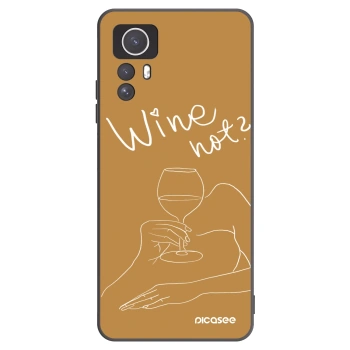 Picasee Μαύρη θήκη σιλικόνης για Xiaomi Redmi Note 12S - Wine not