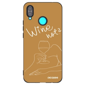 Picasee Μαύρη θήκη σιλικόνης για Huawei Nova 3 - Wine not