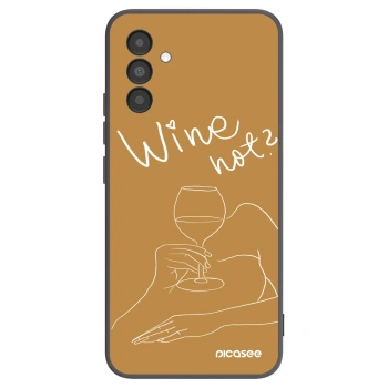 Picasee Μαύρη θήκη σιλικόνης για Samsung Galaxy A04s A047F - Wine not