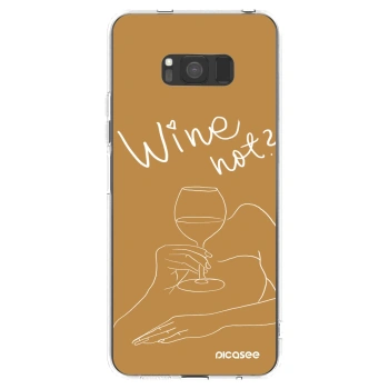 Picasee διαφανής θήκη σιλικόνης Samsung Galaxy S8 G950F - Wine not