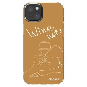 Picasee διαφανής θήκη σιλικόνης Apple iPhone 15 Plus - Wine not